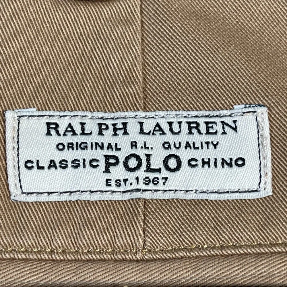 Polo Ralph Lauren Shorts Mens 50B Big‎ Khaki Tyler Chino Classic Pleated 3